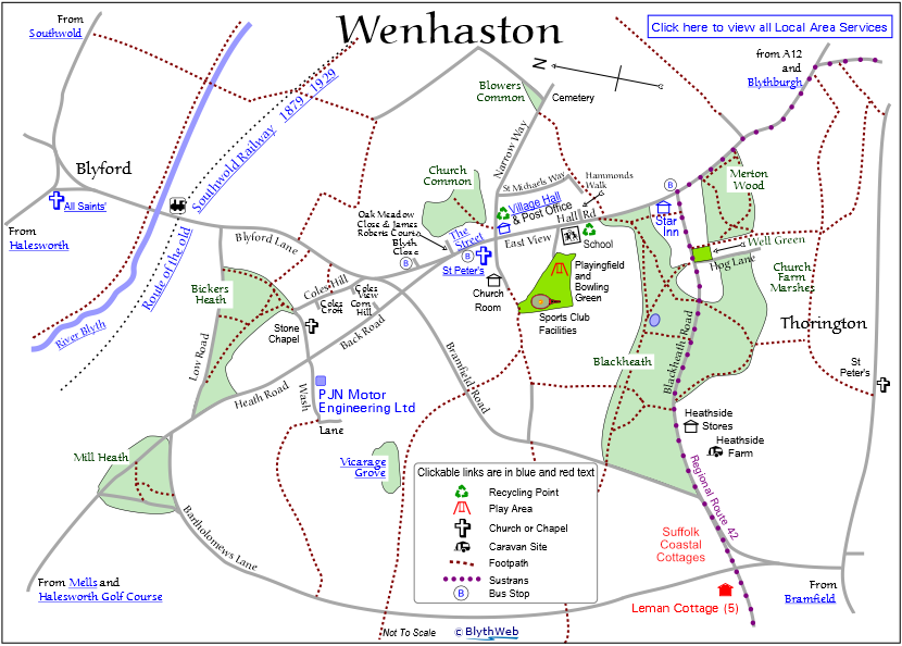 Village map of Wenhaston