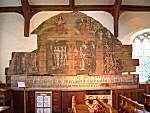 The Wenhaston Doom. The famous medieval painting in the Church.